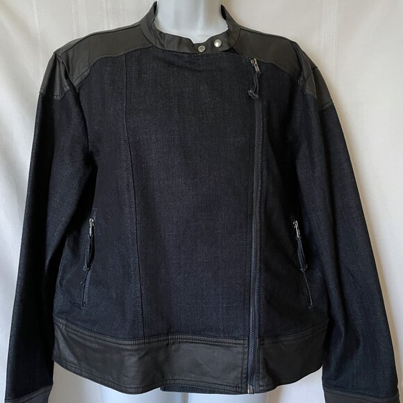 NWOT New York & Company Women's XL Blue Denim Jacket - Picture 1 of 9